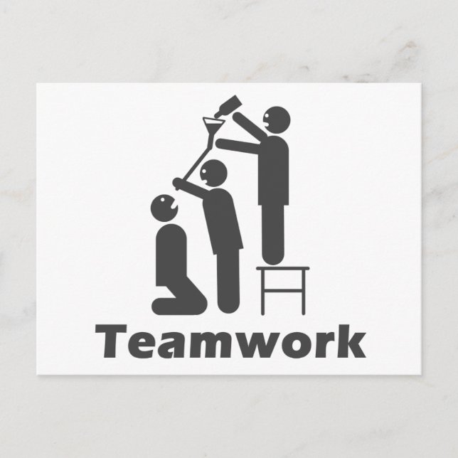 Carte Postale Travail d'équipe - Marchandises de motivation (Devant)