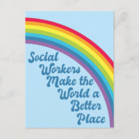 Travail social Citation inspirante Rainbow Blue