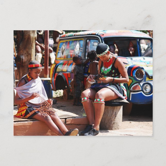 Carte Postale Travailleurs de perles (Devant)