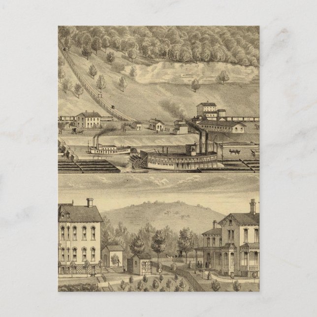 Carte Postale Travaux de charbons d'O'Neil et Compagnie (Devant)