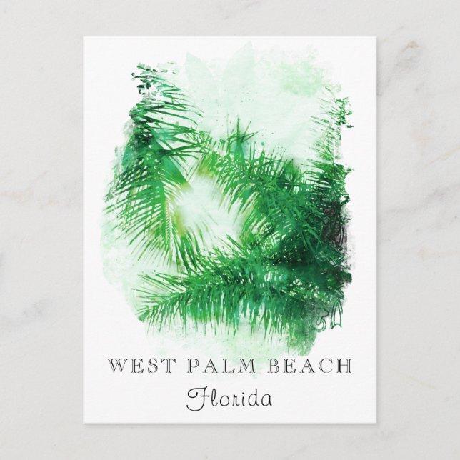 Carte Postale *~* Travel AP25 Personnaliser le palmier tropical (Devant)