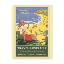 Travel Australia Beach Vintage