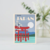 Travel Japan, illustration vintage,