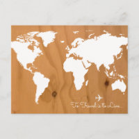 travel . white world map on wood