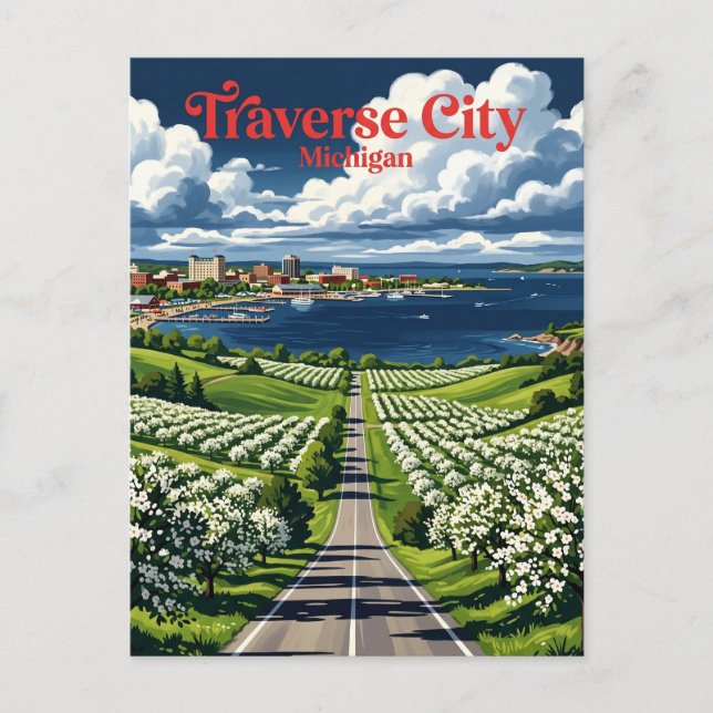 Carte Postale Traverse City États-Unis (Devant)