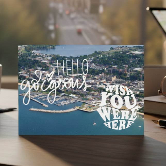 Carte Postale Traverse City Michigan Hello Gorgey (Northern Michigan charm in every note.)