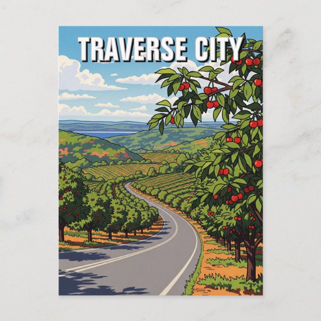 Carte Postale Traverse City Michigan Travel (Devant)