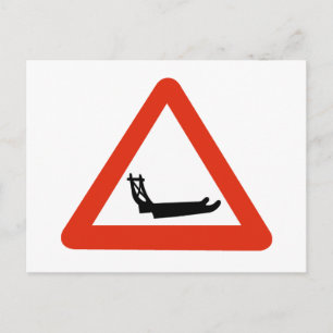 Carte Postale Traversée de chiens, signalisation routière, Groen