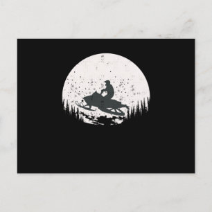 Carte Postale Traversée De La Lune Conception De Motoneige
