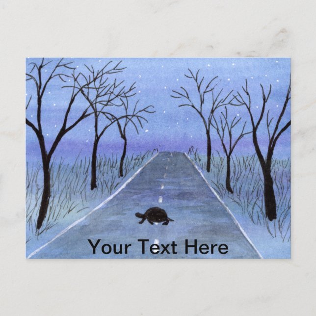 Carte Postale Traversée de tortue (Devant)