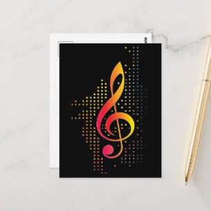 Carte Postale Treble Clef Music