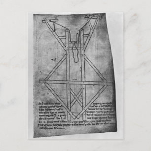Carte Postale Trebuchet, machine à lancer des flèches