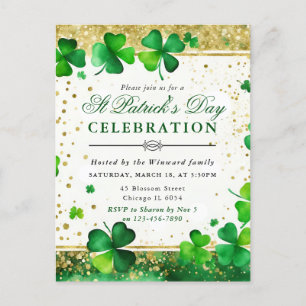 Carte Postale Trèfle de Saint-Patrick jour de la Saint-Patrick a