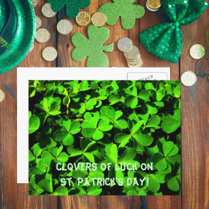 Carte Postale Trèfles de chance le jour de la Saint-Patrick