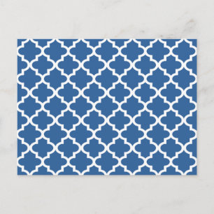 Carte Postale Trellis en tuile bleu marocain