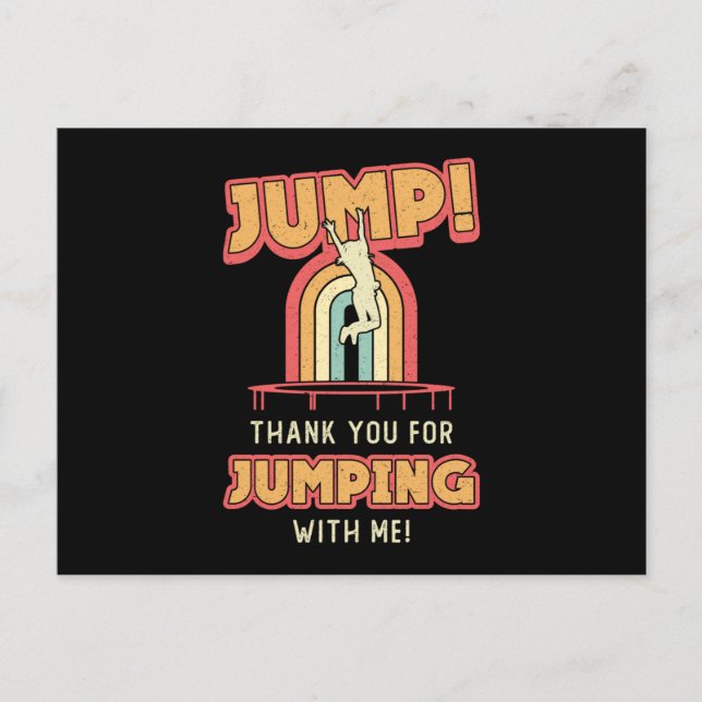 Carte Postale Tremplin Saut Merci Gymnaste Trampoline (Devant)