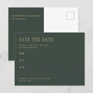 Carte Postale Trending Modern Olive Green Wedding ENREGISTRER LA
