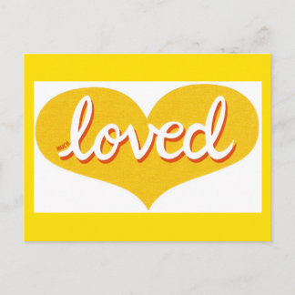 Carte Postale TRÈS APPRÉCIÉ - Cœur d'amour jaune