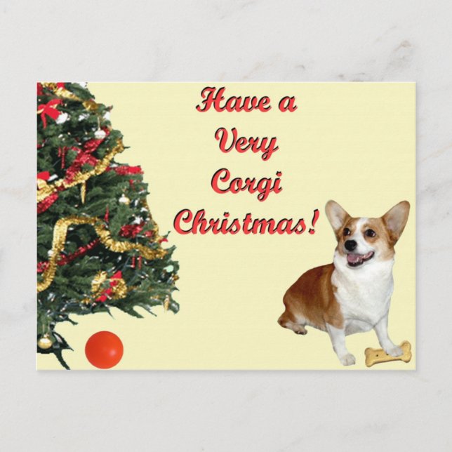 Carte postale très Corgi Christmas Smiling Dott Ja (Devant)
