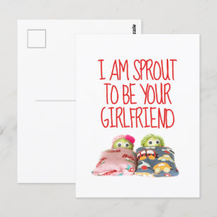 Carte Postale Très drôle Je suis sprout Valentine's Day Postcard