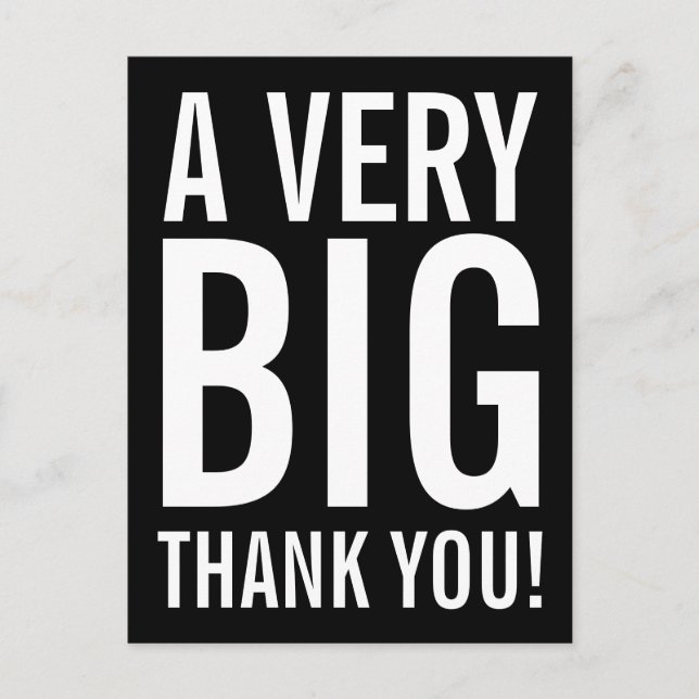Carte postale très grande Merci (Devant)
