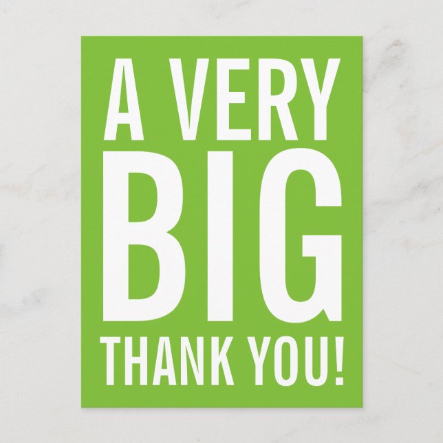 Carte postale très grande Merci (Devant)