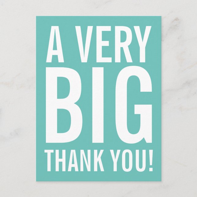 Carte postale très grande Merci (Devant)
