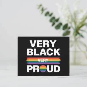 Carte Postale Très Noir Très Fier Black Gay Pride LGBT Pride 