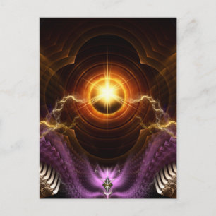 Carte Postale Trésor De L'Art Fractal Nocturne
