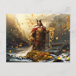 Carte Postale trésor des Nibelungs dans le Rhin.
