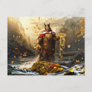 Carte Postale trésor des Nibelungs dans le Rhin.