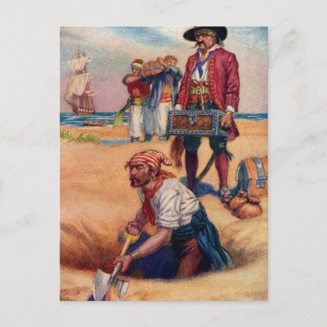 Carte Postale Trésor du pirate (Devant)