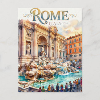 Carte Postale Trevi Fountain Italy