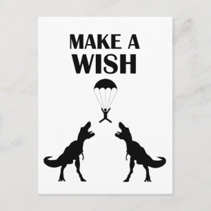 Carte Postale TRex Faire un voeu