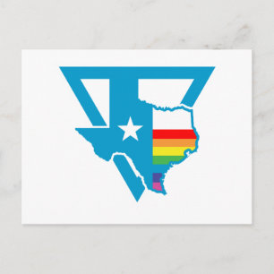 Carte Postale triangle arc-en-ciel du texas