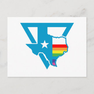 Carte Postale triangle arc-en-ciel du texas