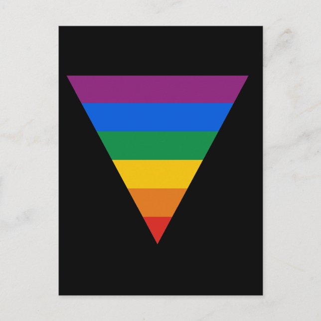 Carte Postale Triangle gay pride (Devant)