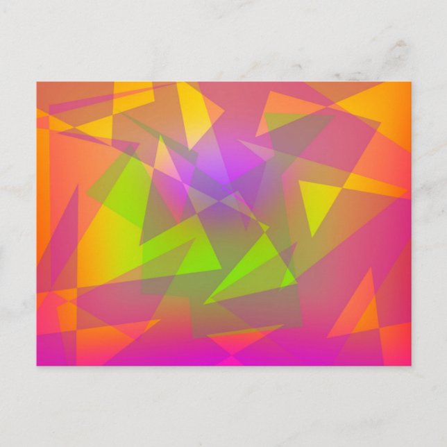 Carte Postale Triangles et rectangles abstraits (Devant)