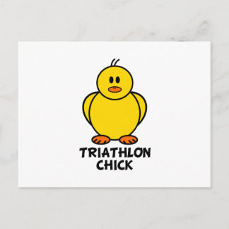 Carte Postale Triathlon Chick