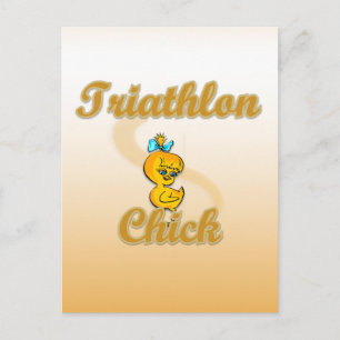 Carte Postale Triathlon Chick