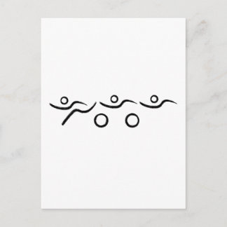 Carte Postale Triathlon cool et design unique