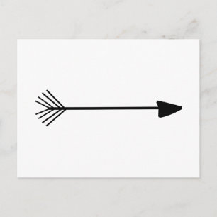 Carte Postale Tribal Art Single Black Arrow Design tendance