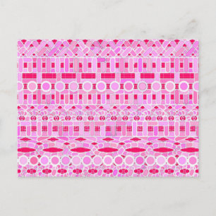 Carte Postale Tribal Batik - tons roses