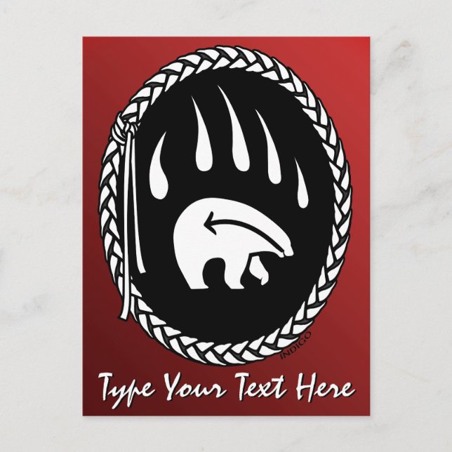 Carte postale Tribal Bear Claw Carte postale Autoc (Devant)