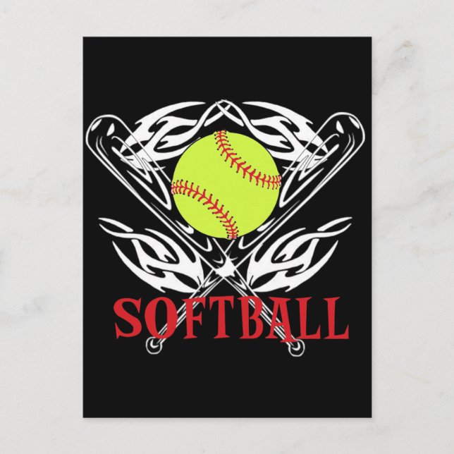 Carte Postale Tribal de softball (Devant)