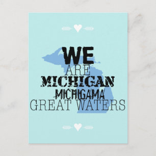 Carte Postale Tribal Michigan Michigama Grandes Eaux Vers le Nor