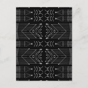 Carte Postale Tribal noir et blanc