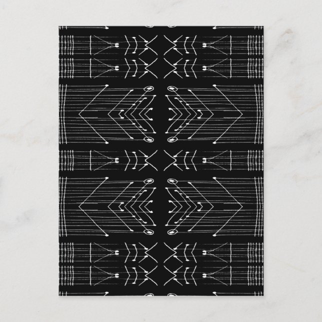 Carte Postale Tribal noir et blanc (Devant)