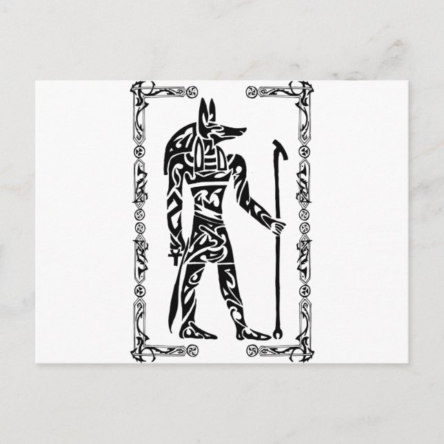 Carte Postale Tribal Tattoo Anubis (Devant)