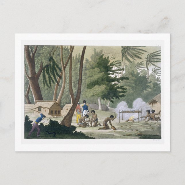 Carte Postale tribu Papu sur l'île de Rawak, assiette 20 de 'Le (Devant)